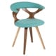 preview thumbnail 51 of 55, Carson Carrington Viby Mid-century Modern Swivel Dining/ Accent Chair - N/A Teal Fabric/Walnut