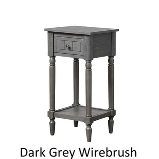Copper Grove  Dalem French Country Accent Table (Dark Grey Wirebrush)