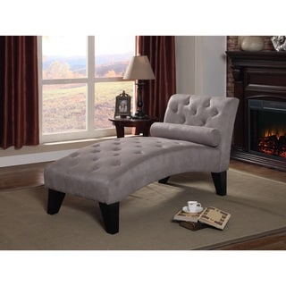 Overstock Fiona Transitional Grey Chaise