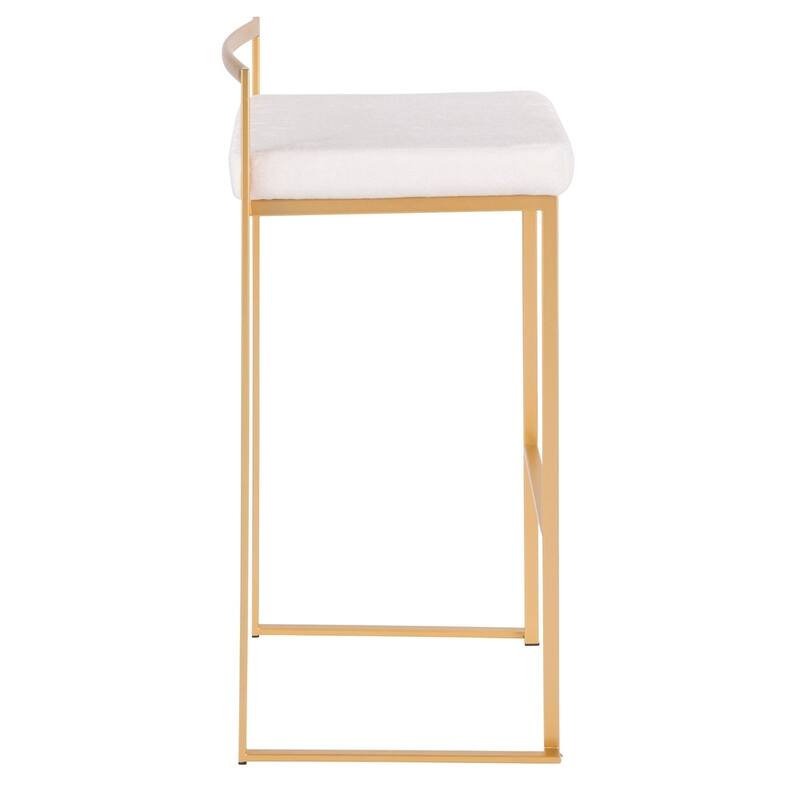 Silver Orchid Forrest Gold Stackable Bar Stools (Set of 2)