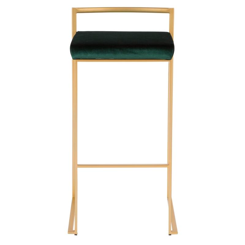 Silver Orchid Forrest Gold Stackable Bar Stools (Set of 2)
