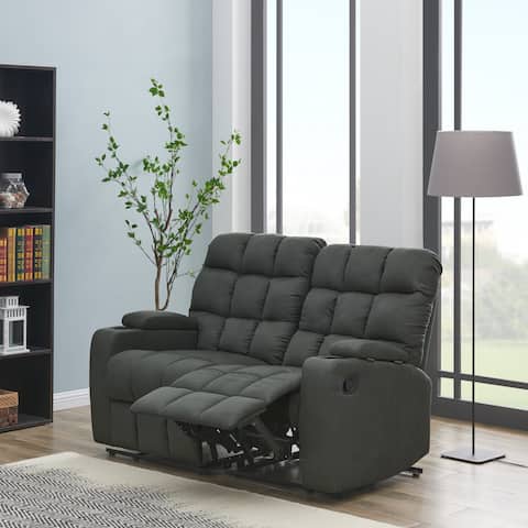 Loveseats Online At Our Best Living Room Furniture Deals Strick Bolton Saskia Grey Microfiber 2 Seat Reclining Loveseat