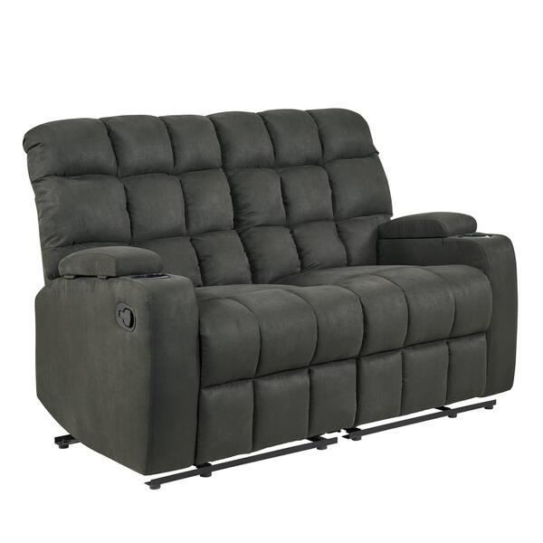 Copper Grove Bielefeld Grey 2 Seat Reclining Storage Loveseat 2 Seat 2 Seat Overstock 23122773