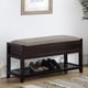 preview thumbnail 1 of 7, Porch & Den Humes Storage Shoe Bench Espresso