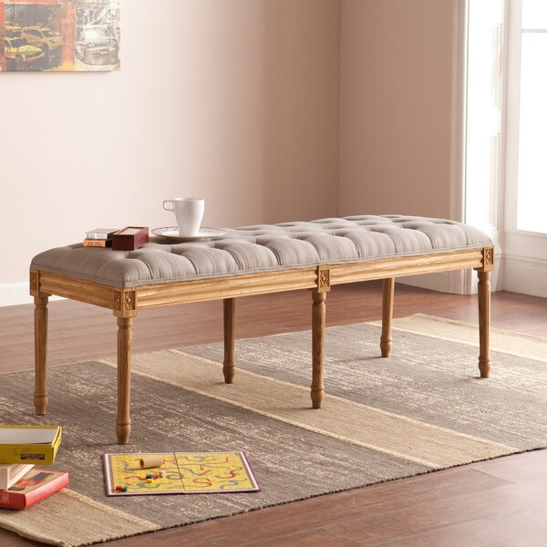 Copper Grove Diascia Grey Upholstered Bench