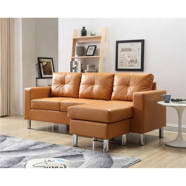 Porch Den Ropson Small E Mocha Convertible Sectional Sofa Porch Den Ropson Small E Mocha Convertible Sectional Sofa