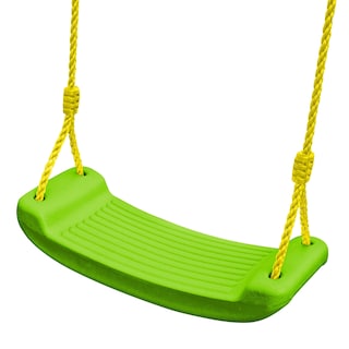 Swing-N-Slide Contoured Swing Seat - Green with Yellow Rope - 17" L x 6.5" W x 4" H