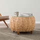preview thumbnail 1 of 8, SEI Furniture Terraza Round Water Hyacinth Cocktail Table