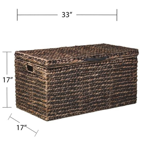 SEI Furniture Baux Water Hyacinth Storage Trunk Coffee Table ...