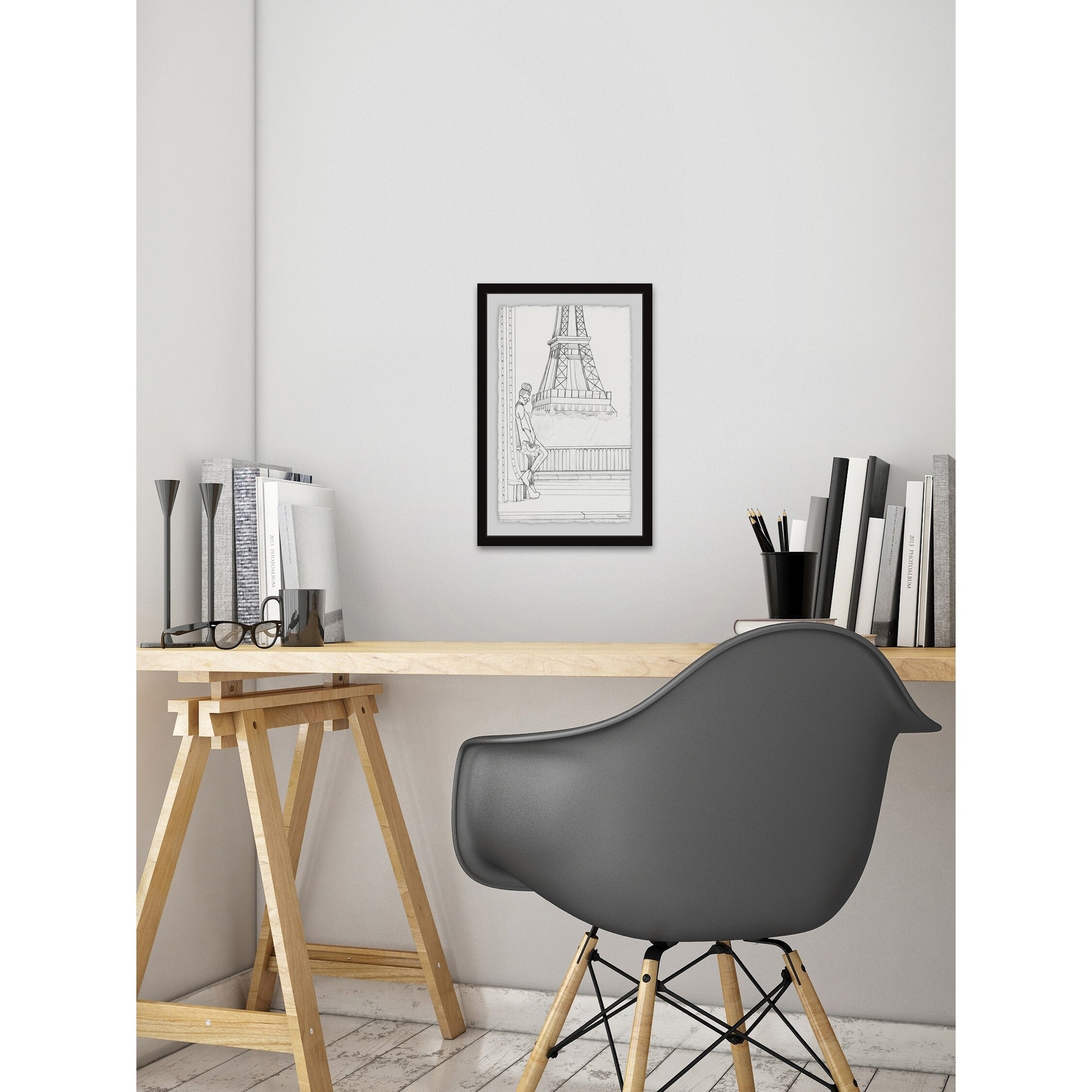 'Sketch of Eiffel' Framed Painting Print - Picture 10 of 20