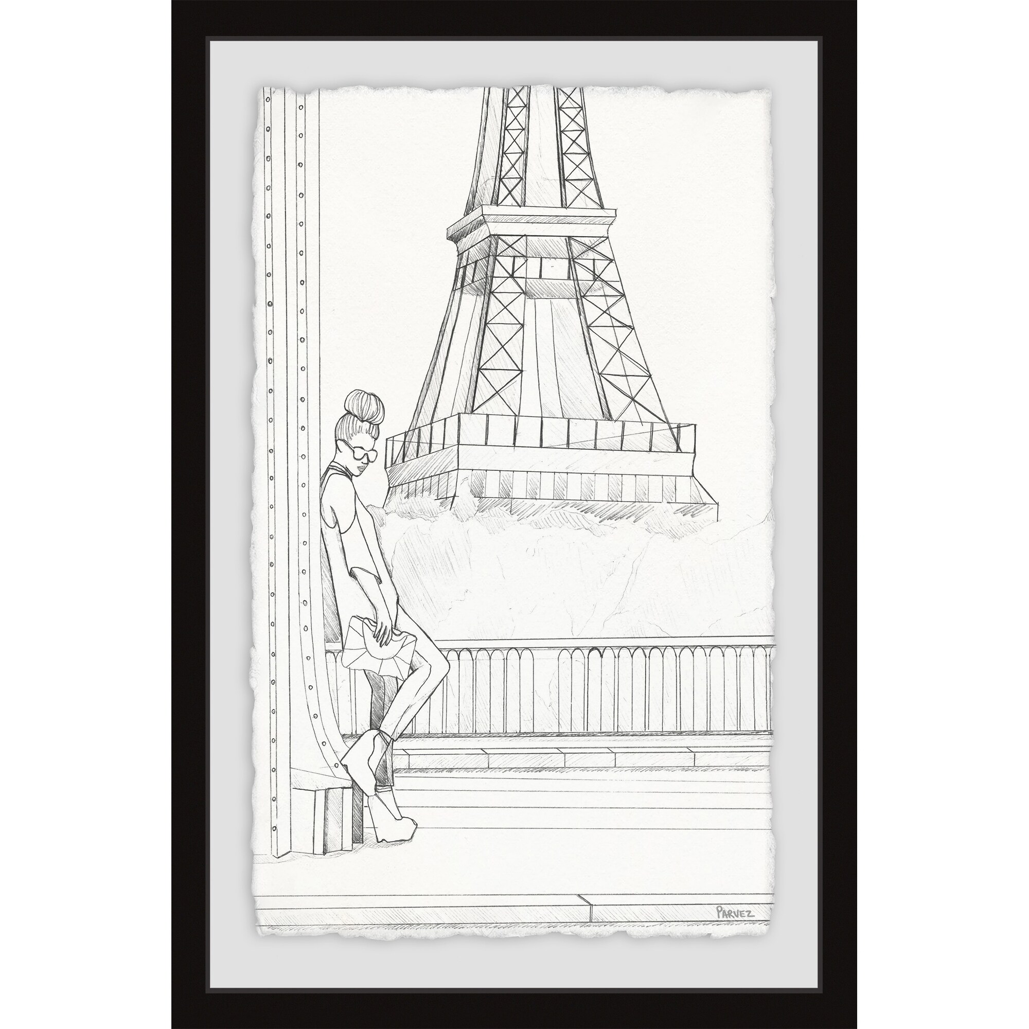'Sketch of Eiffel' Framed Painting Print - Picture 8 of 20