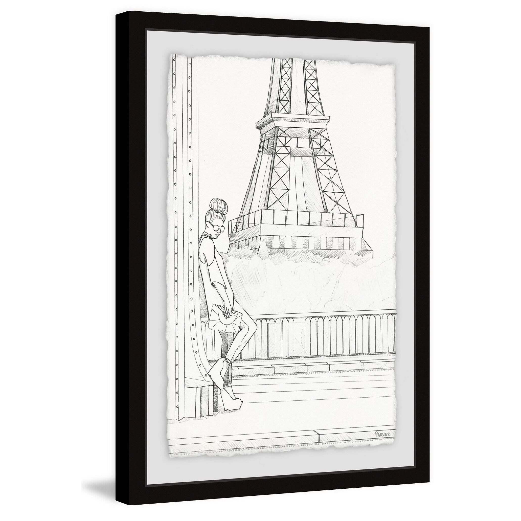 'Sketch of Eiffel' Framed Painting Print - Picture 7 of 20
