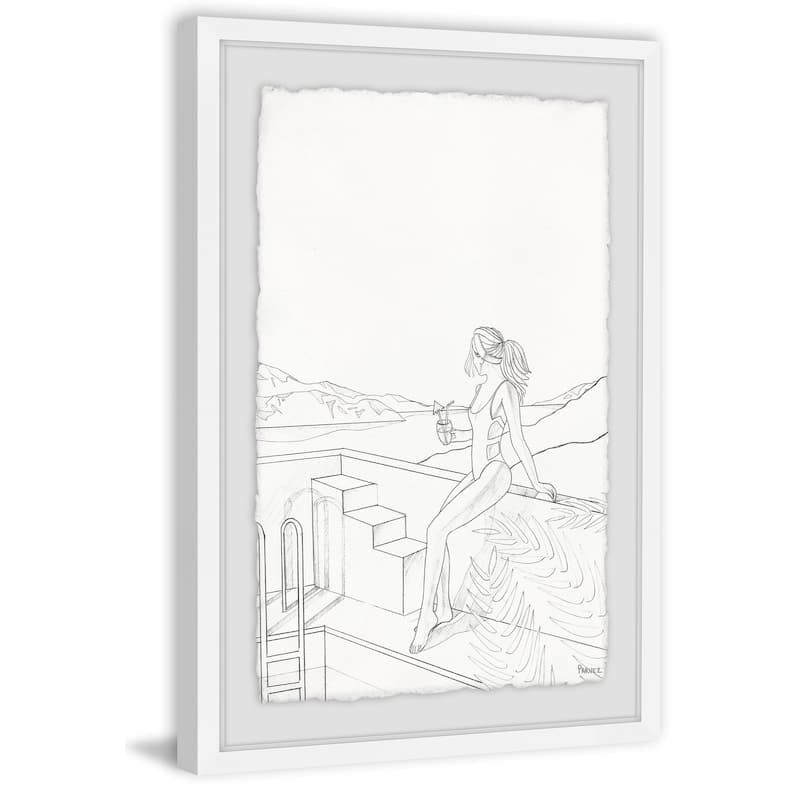 'Edgy Swimsuit' Framed Painting Print