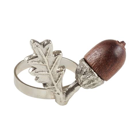 Acorn Design Napkin Rings (Set of 4)
