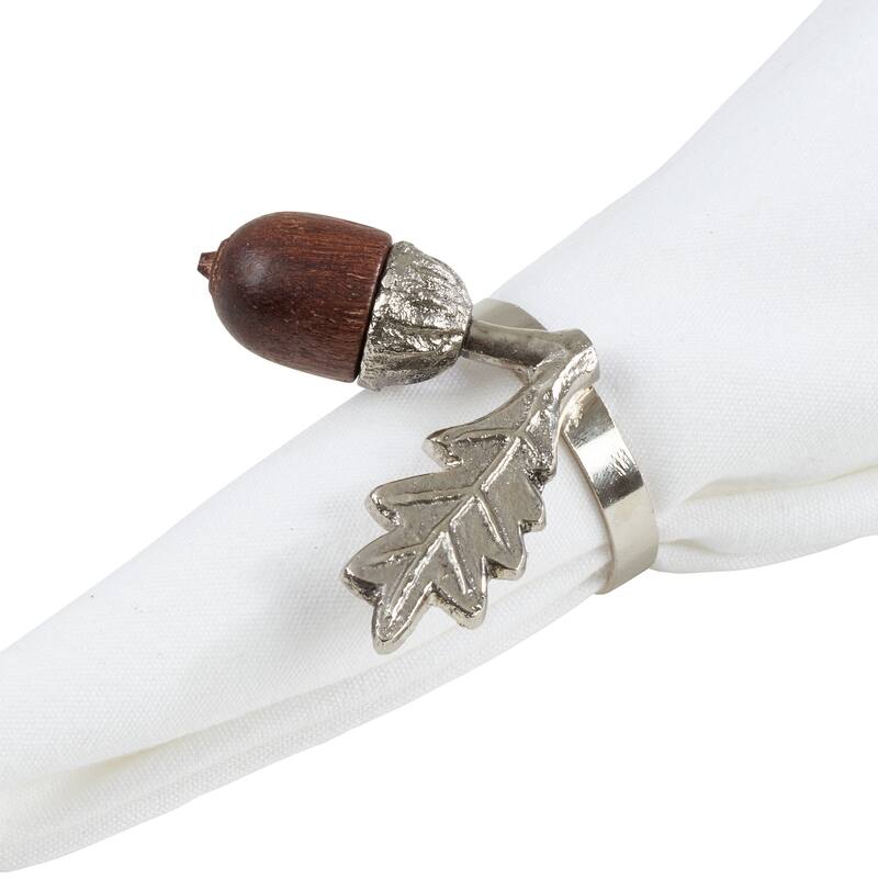 Acorn Design Napkin Rings (Set of 4)