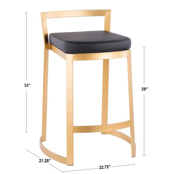 Fuji DLX Gold Counter Stool (Set of 2)