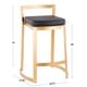 preview thumbnail 8 of 27, Fuji DLX Gold Counter Stool (Set of 2)