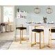 preview thumbnail 9 of 27, Fuji DLX Gold Counter Stool (Set of 2)