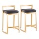 preview thumbnail 2 of 27, Fuji DLX Gold Counter Stool (Set of 2)