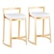 preview thumbnail 23 of 27, Fuji DLX Gold Counter Stool (Set of 2)