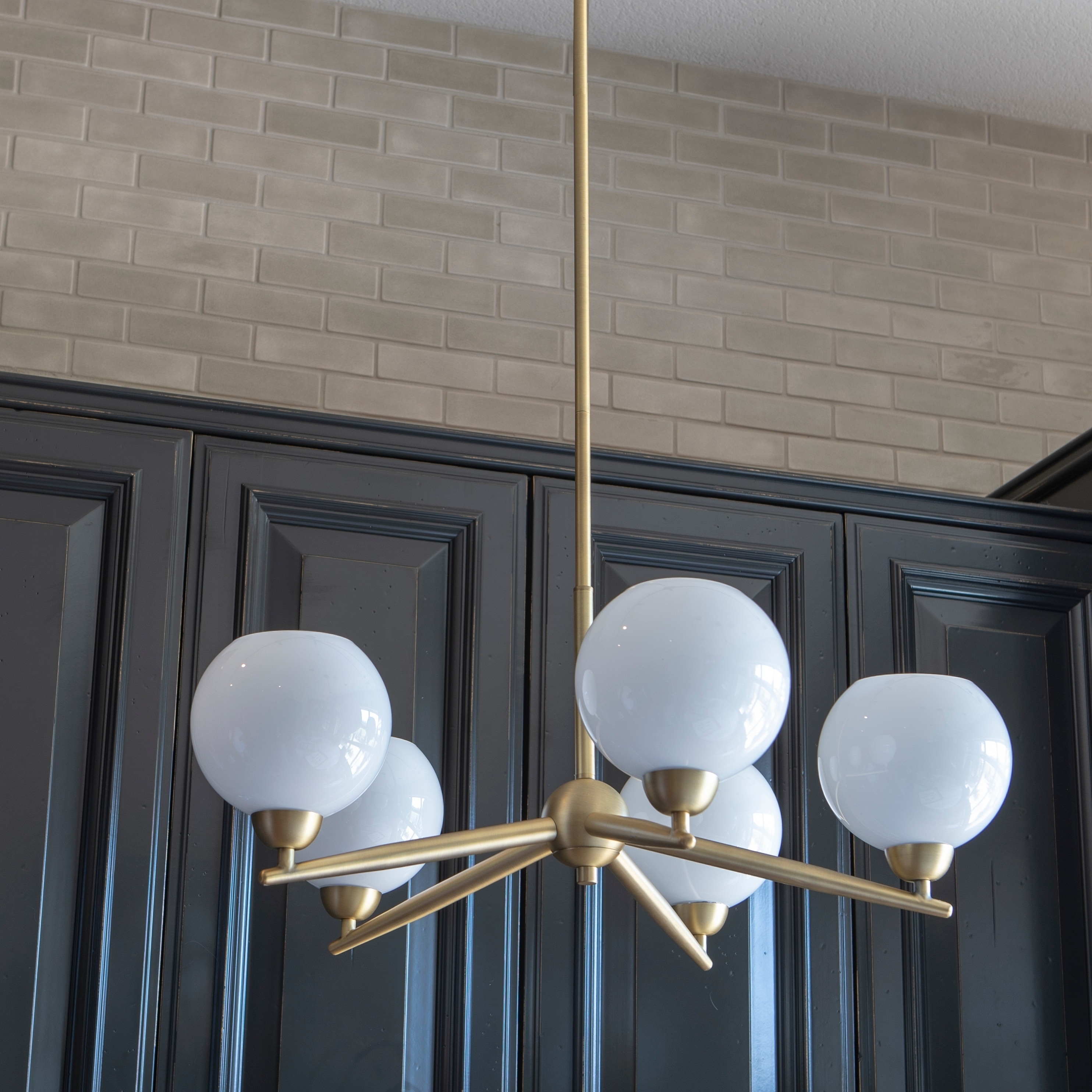 Carson Carrington Henningsvaer Brass Steel/Glass 5-light Chandelier - Chandeliers For Bedrooms by Overstock.com