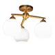 Carson Carrington Torshavn Glass 3-light Semi-flush Lighting Fixture