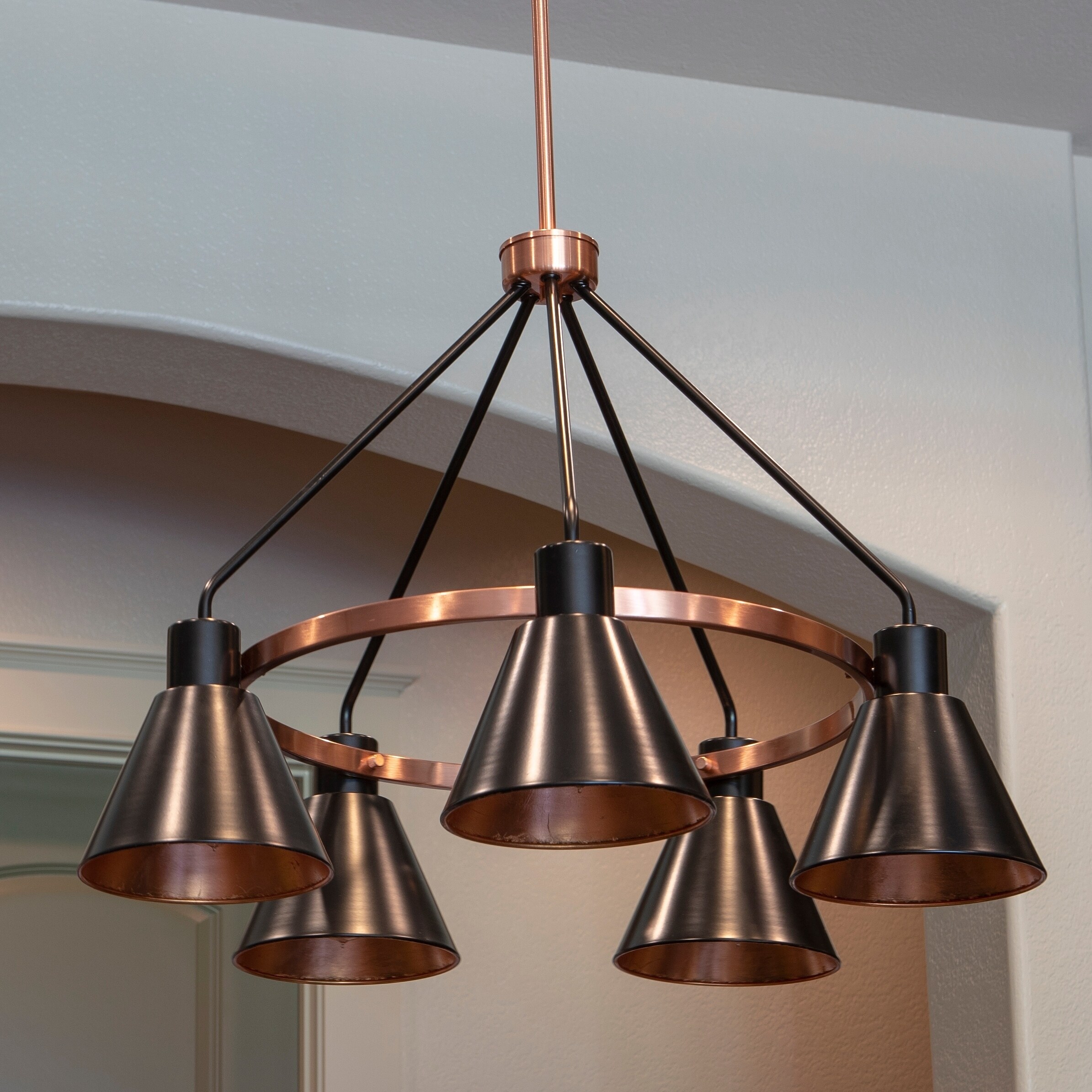 Carly 5-Light Metal Chandelier - Chandeliers For Bedrooms by Overstock.com
