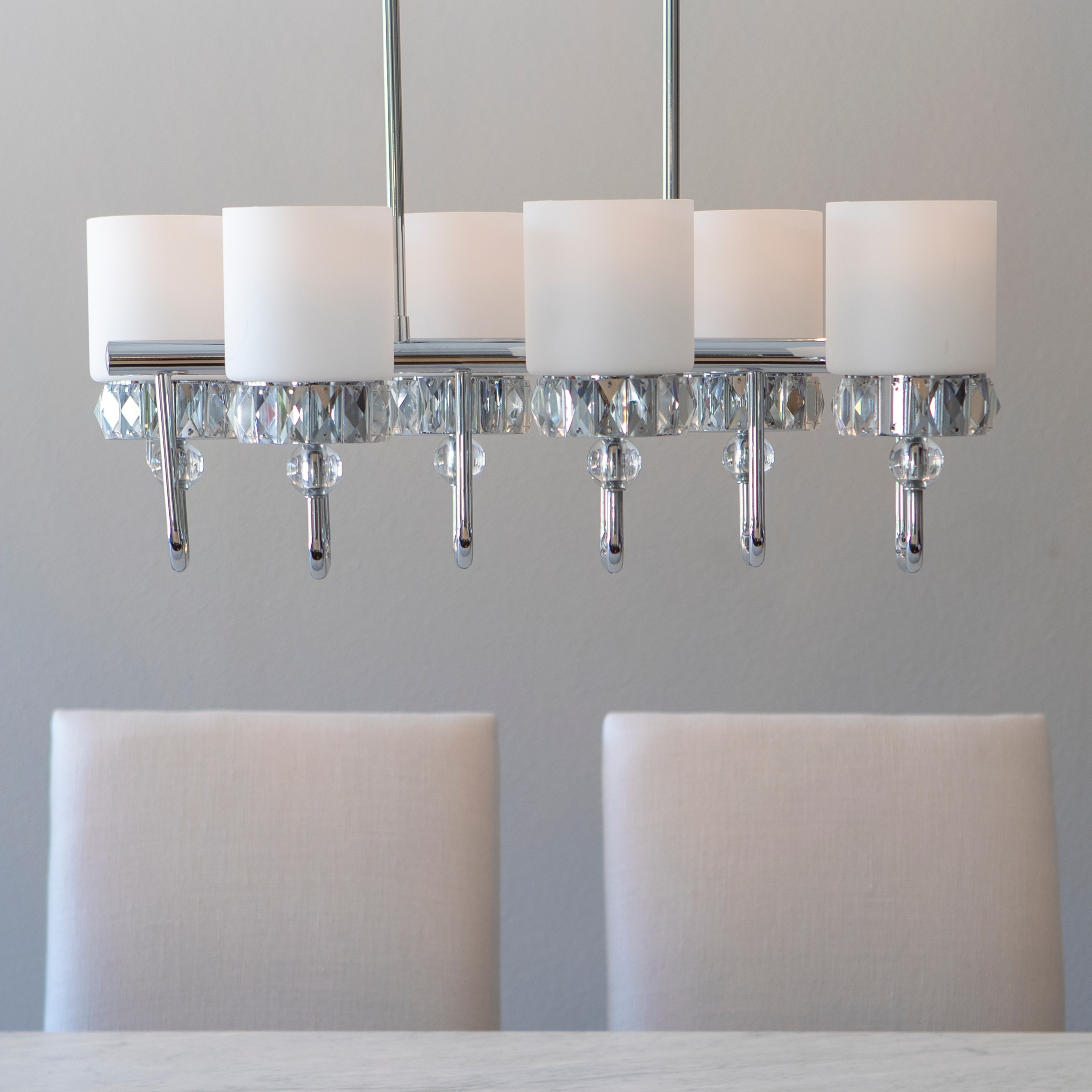 Cora Crystal and Glass 6-Light Trestle Chandelier - Chandeliers For Bedrooms by Overstock.com