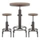 preview thumbnail 2 of 10, Hydra 3-Piece Industrial Bar Set in Metal and Wood - N/A