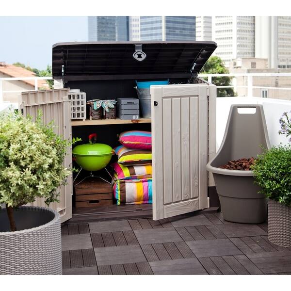 Keter Store It Out Midi Outdoor Plastic Resin Horizontal Storage Shed Overstock 23128238