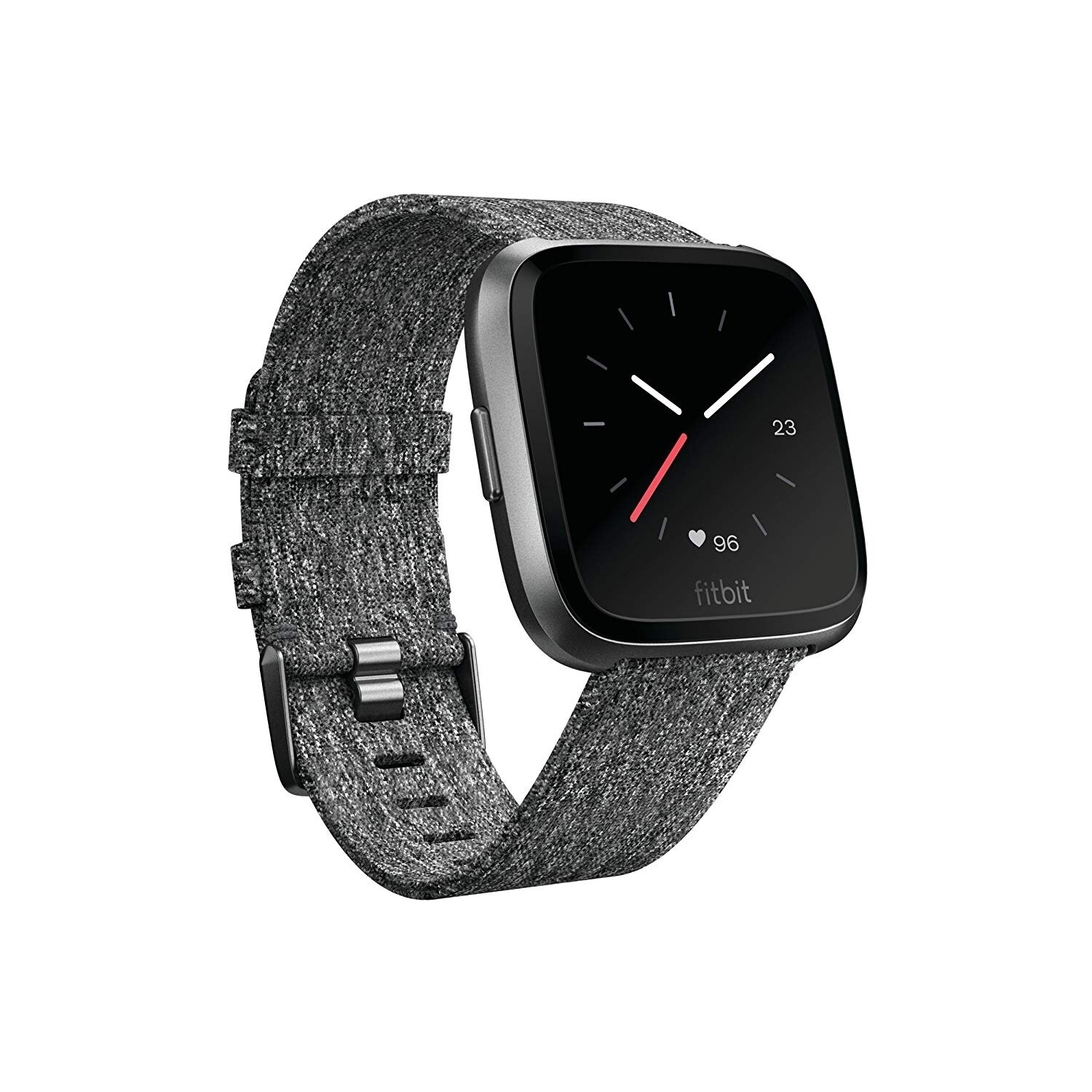fitbit versa special edition smartwatch charcoal woven
