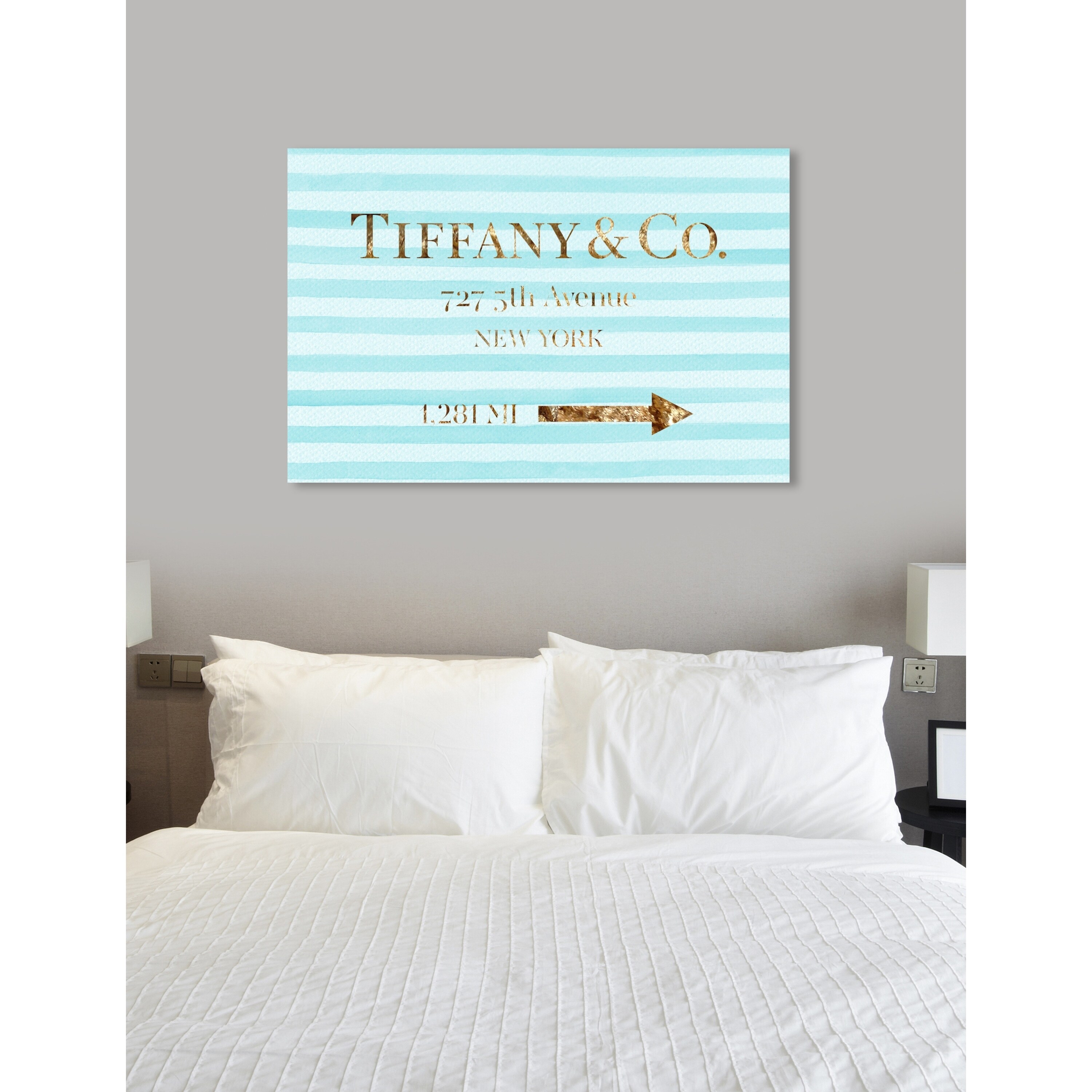 Oliver Gal 'Jewelry Road Sign' Fashion and Glam Wall Art