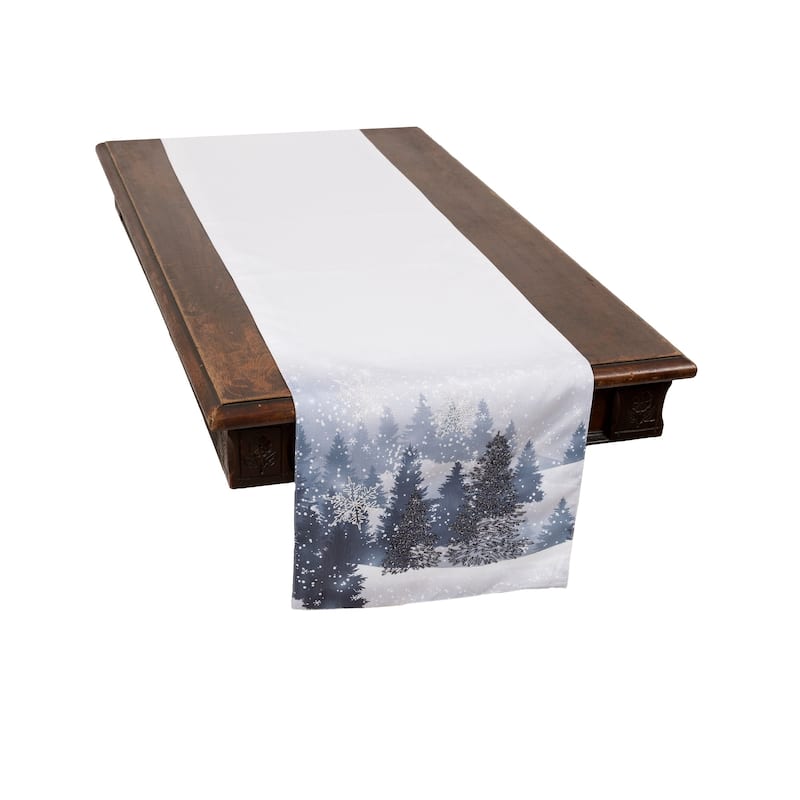 Winter Wonderland Double layer 16 by 36-Inch Christmas Table Runner - 16"x36"