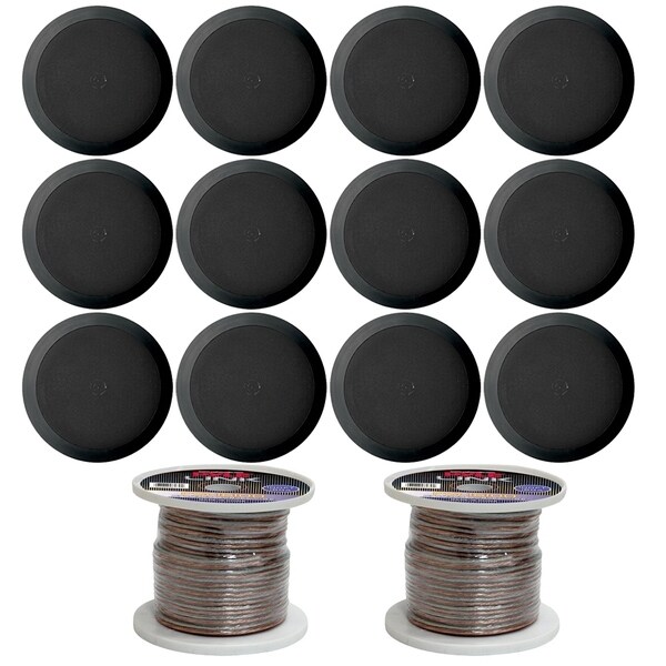 Stereo Home Theater Speakers 8 Inch White 250 Watt Pair 2 Way