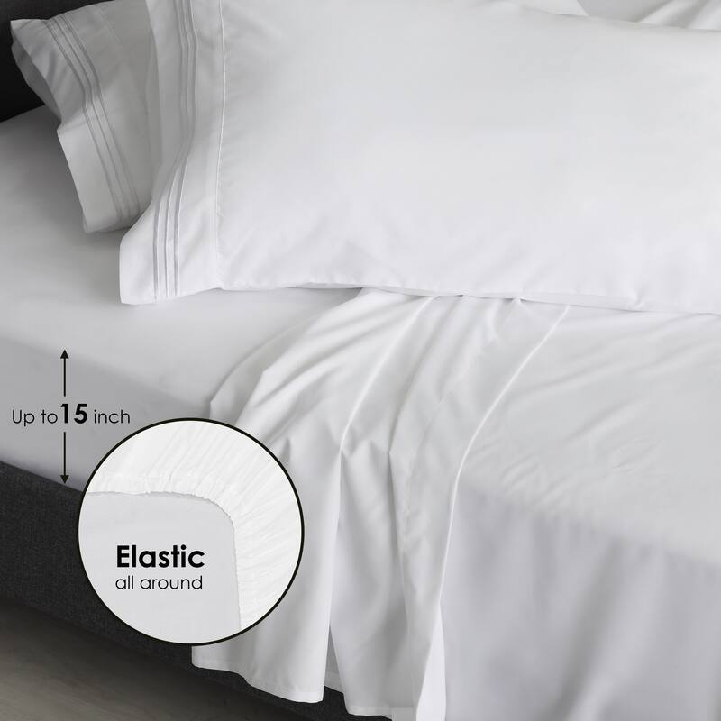 Furinno Angeland Vienne Microfiber Bed Sheets and Pillowcases Set