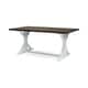 preview thumbnail 1 of 5, Cassia Farmhouse Traditional Table Acacia Wood with Legs by Christopher Knight Home - dark brown + white dark brown + white