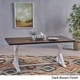 preview thumbnail 3 of 5, Cassia Farmhouse Traditional Table Acacia Wood with Legs by Christopher Knight Home - dark brown + white