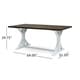 preview thumbnail 6 of 5, Cassia Farmhouse Traditional Table Acacia Wood with Legs by Christopher Knight Home - dark brown + white
