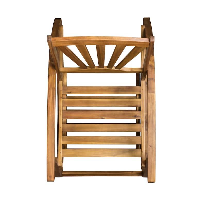 Sunview Outdoor Rustic Acacia Wood Recliner Rocking Chairs (Set of 2) by Christopher Knight Home