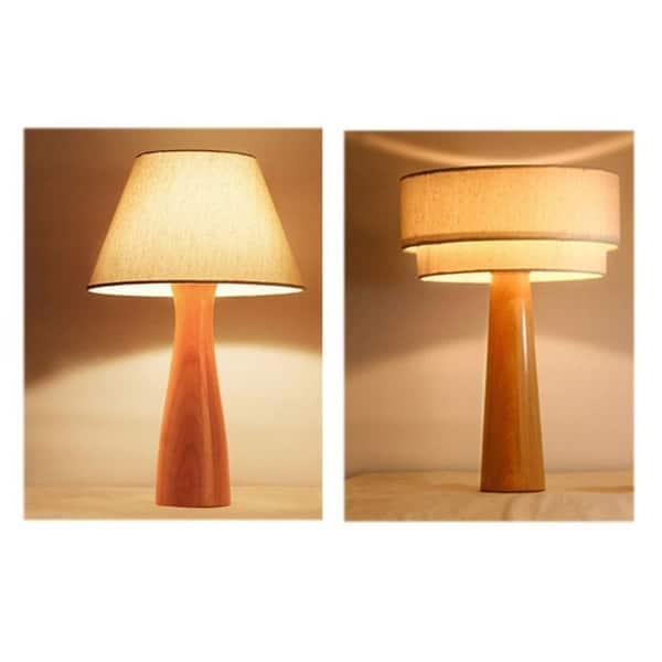 Modern Rubber Wood Bedroom Bedside Lighting Led Table Lamp 2 Styles Overstock 23131475