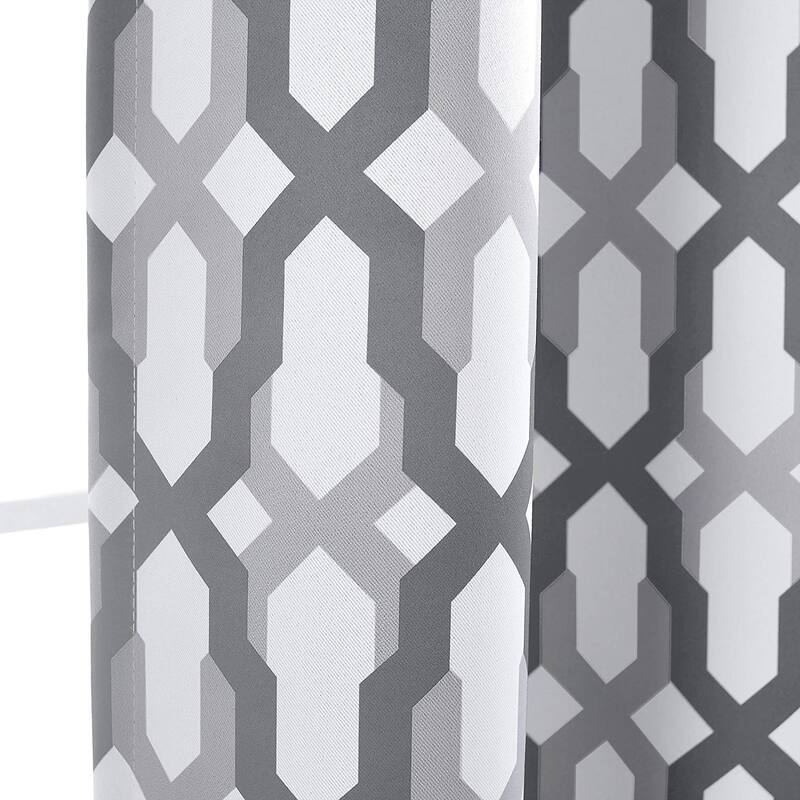 DriftAway Mason Geometric Trellis Pattern Window Curtain Valance