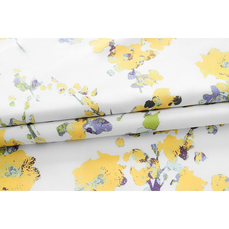 DriftAway Blossom Botanic Lined Thermal Insulated Blackout Grommet Window Curtain Panel Pair
