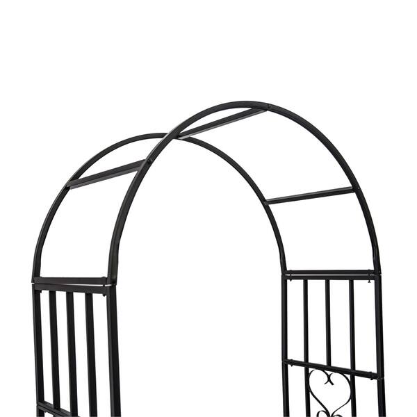 Shop Kinbor Outdoor Metal Garden Arch With Seat Bench Arch Garden
