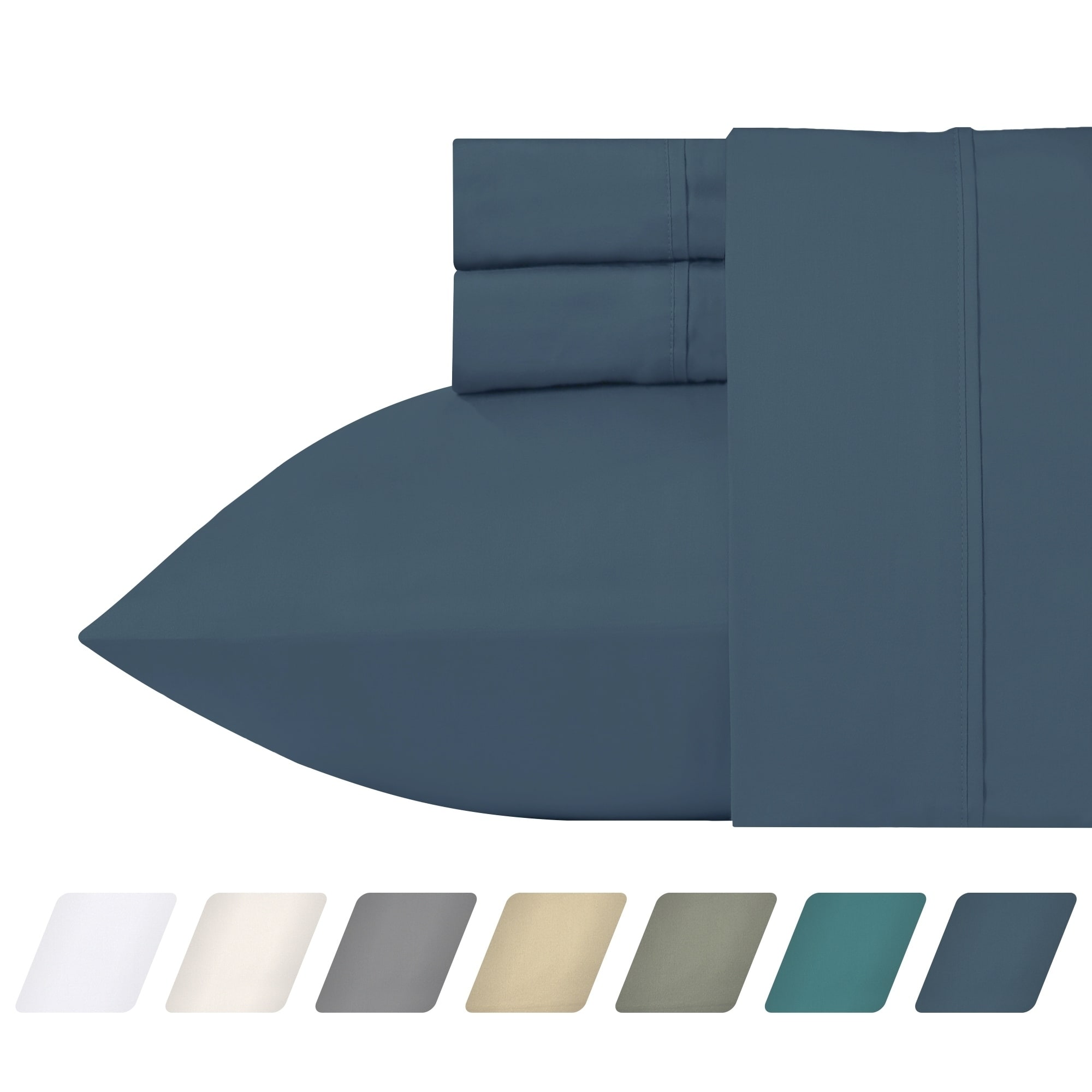 California Design Den Printed Queen Size Bed Sheet Set, 100% Organic Cotton Percale Sheets, Deep Pocket Queen Sheets & Pillowcase Set - Thumbnail 2