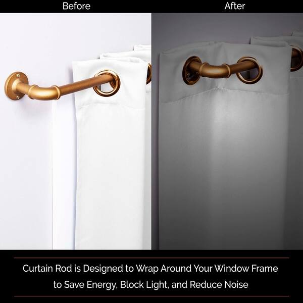Shop Sun Zero Bronn Aged Brass Industrial 3 4 Light Blocking Wrap