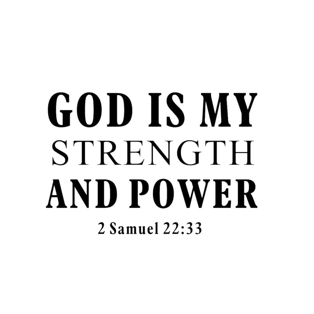 Inspirational Bible Quote God Is My Strength