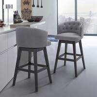 Gracewood Hollow Maraire Wood Swivel Barstool