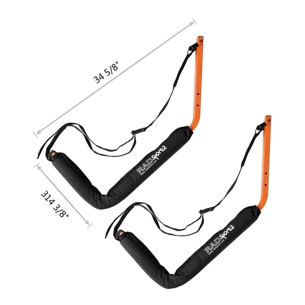 Kayak Rack Storage System- Boat Dock Wall Mounts made by Rad Sportz