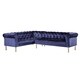 preview thumbnail 20 of 21, Chic Home Julian Velvet Upholstered Left Facing Sectional Sofa