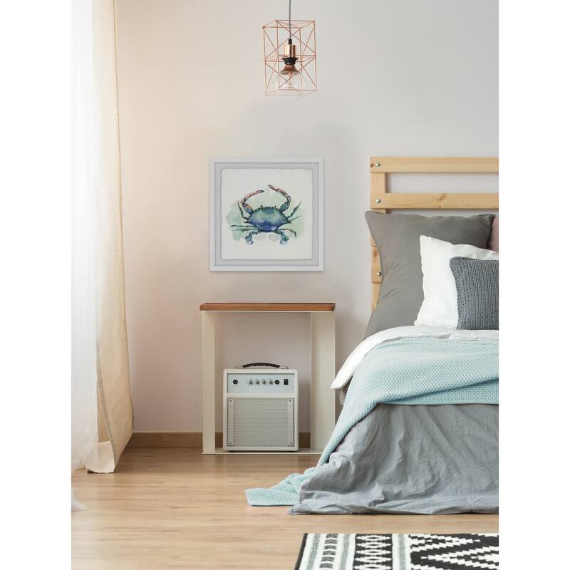 'Notre Bon Crabe Celeste' Framed Painting Print - Multi-Color